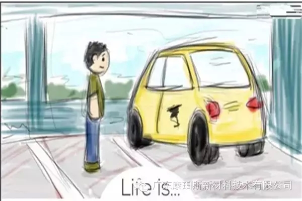 人生就是。。。 努力忘記新車碰上的刮蹭